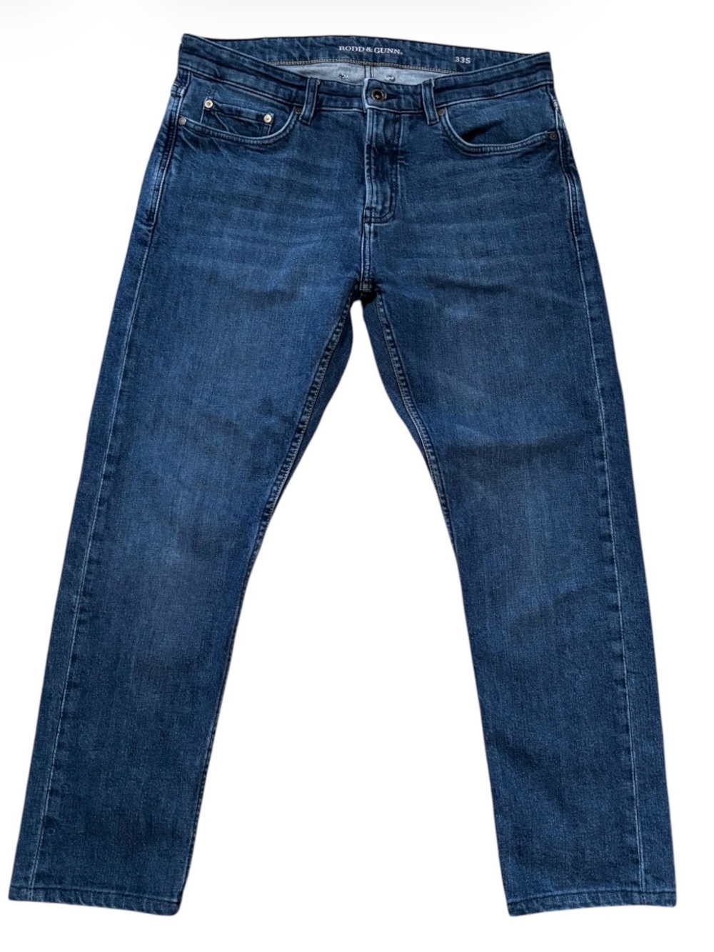 Rodd & Gunn Milan Italy Dark Wash Denim Straight Slim Jeans 28” inseam Size 33 S